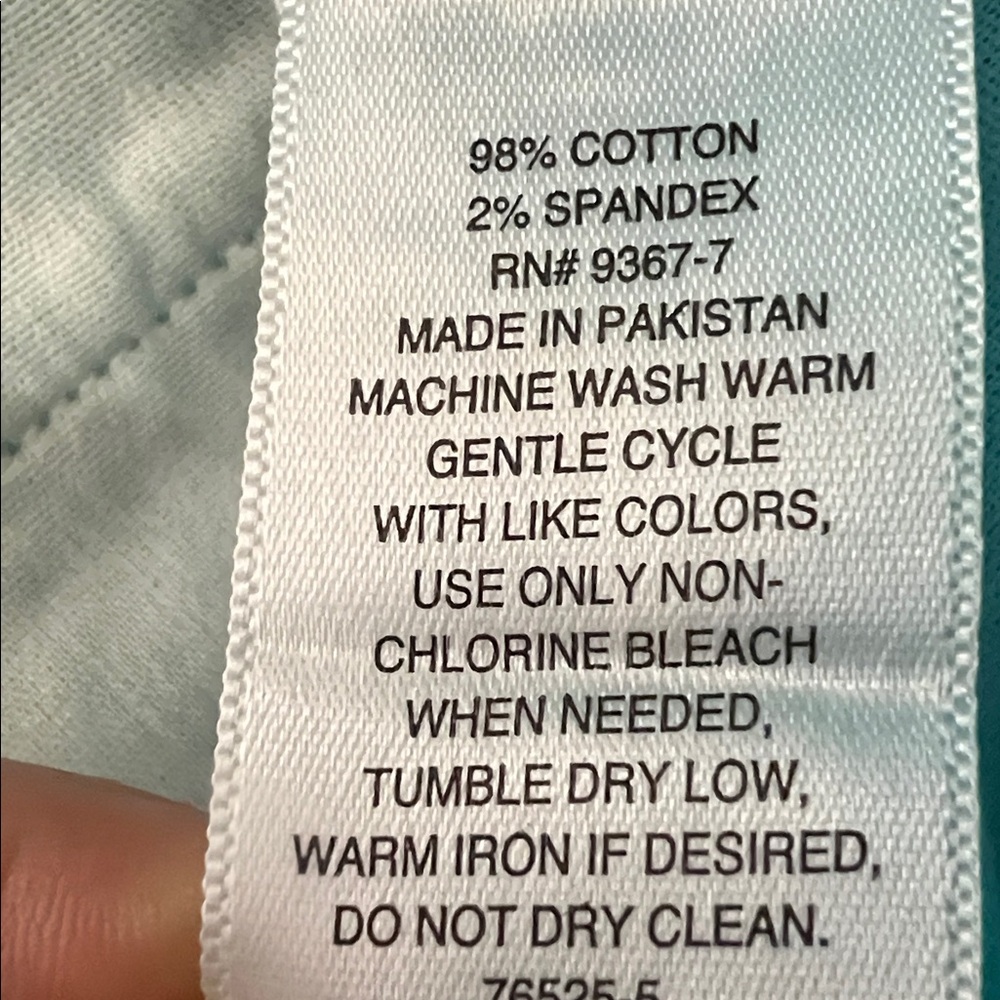 NWT St. John's Bay Teal Capri Pants Sz 12 - Picture 8 of 8